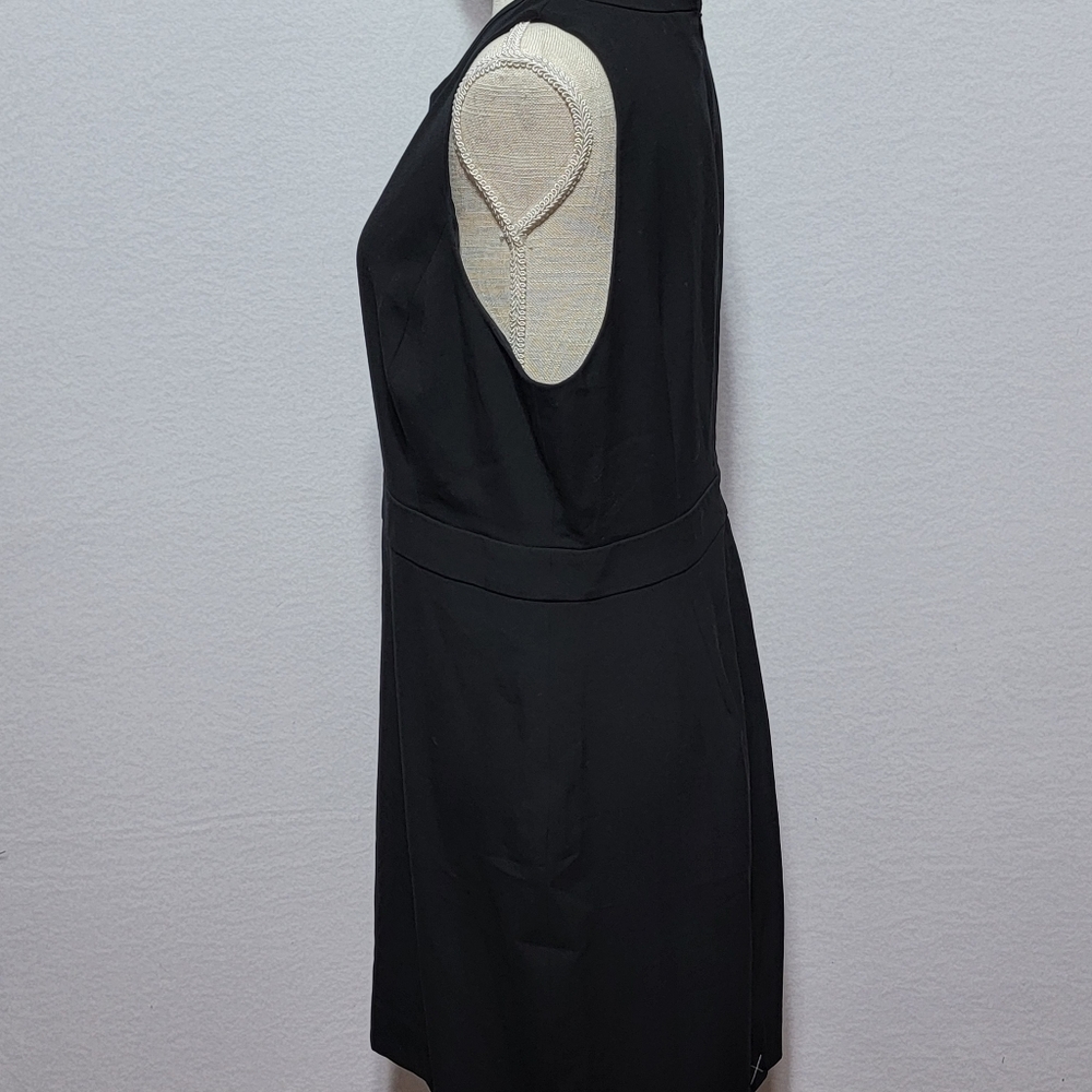 J. Crew Elegant Little Black Sleeveless Dress Size 10P - Picture 3 of 13